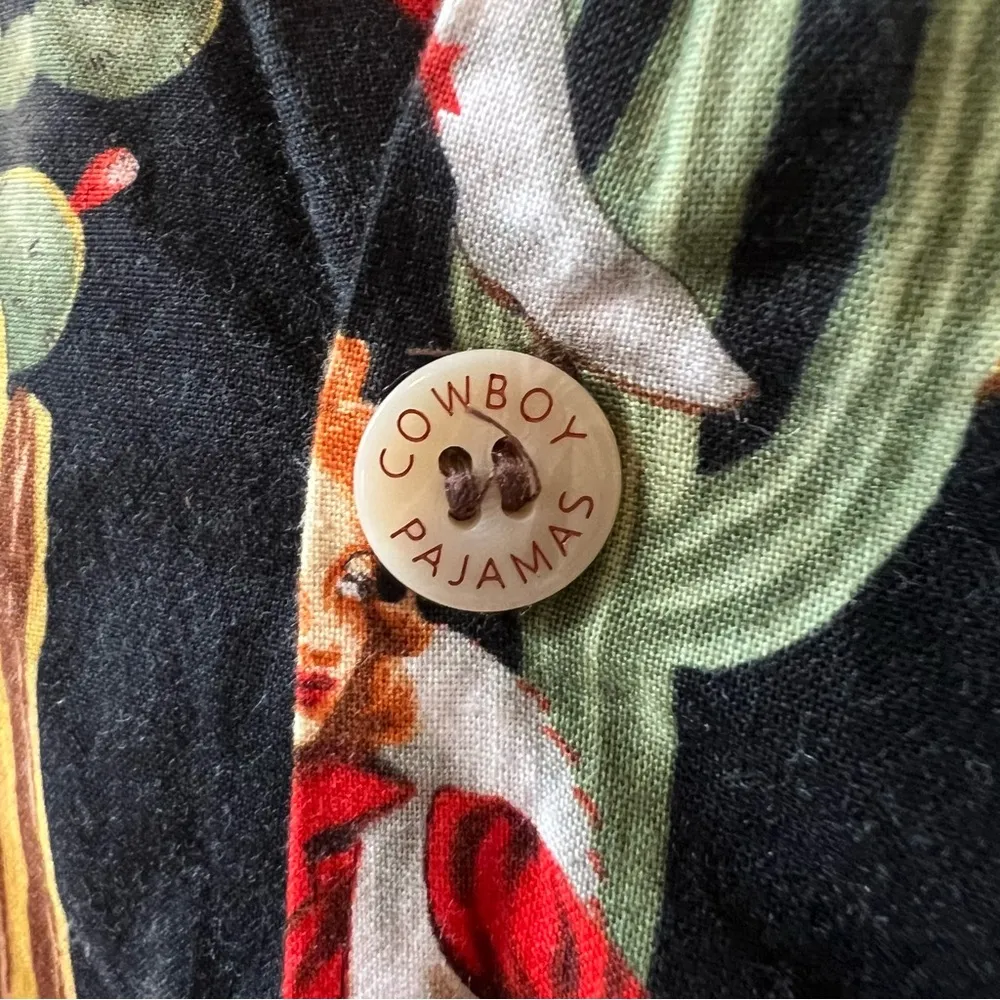 Vintage Cowgirls Night Shirt by Cowboy Pajamas Black Size M - Image 6