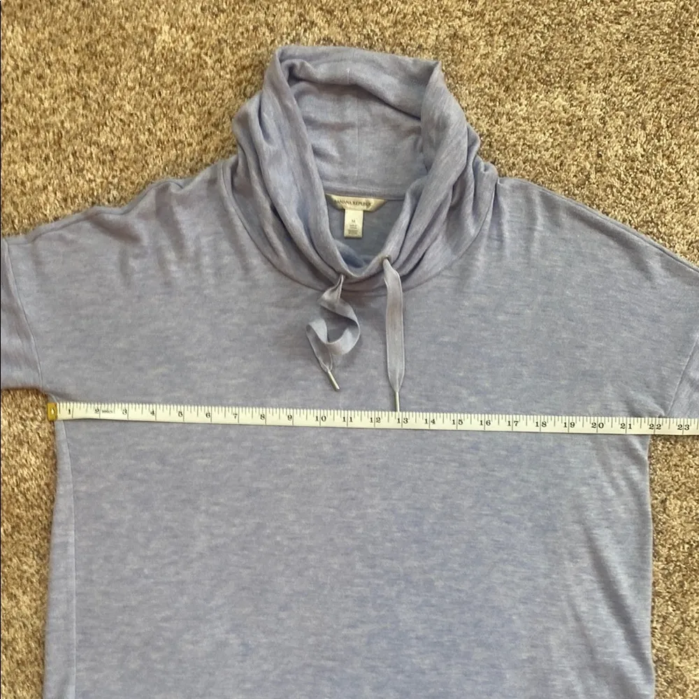 Woman’s Banana Republic Periwinkle Blue Sweatshirt with Cowl Neck - Image 3