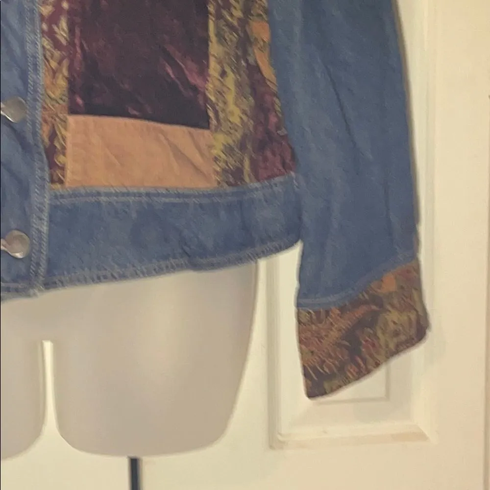 J. Jill Denim Out of the Blue Patchwork Jean Jacket See Measurements - Image 9