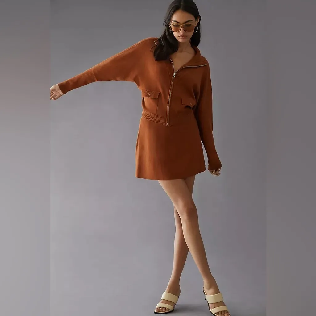 Daily Practice Women's Rust Zip-Up Sweater - Image 4