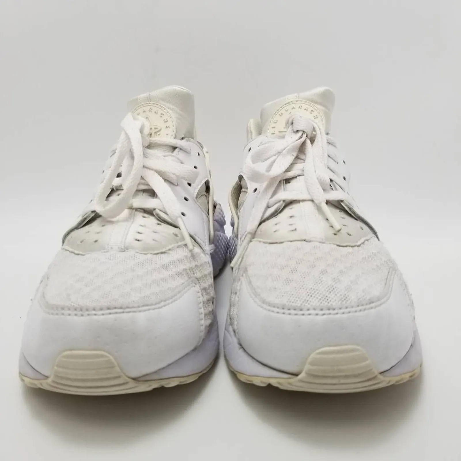 Nike Air Huarache Running Shoes White 318429-111 Low Top Mesh Lace Up 8.5 M - Image 9