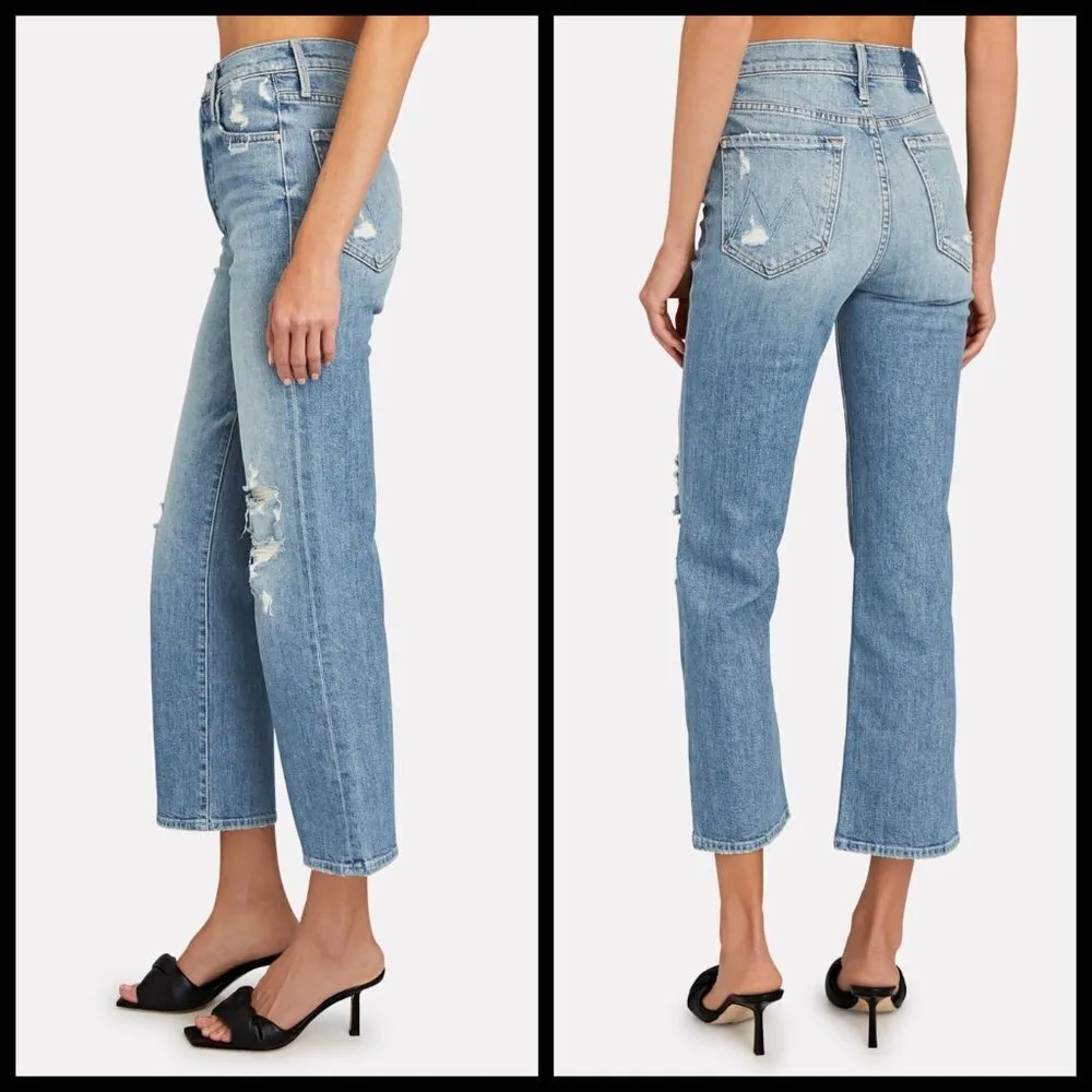 💕MOTHER SUPERIOR💕 The Rambler Ankle Jeans High Rise ~ Holy Melancholy 28 NWOT Blue - Image 5