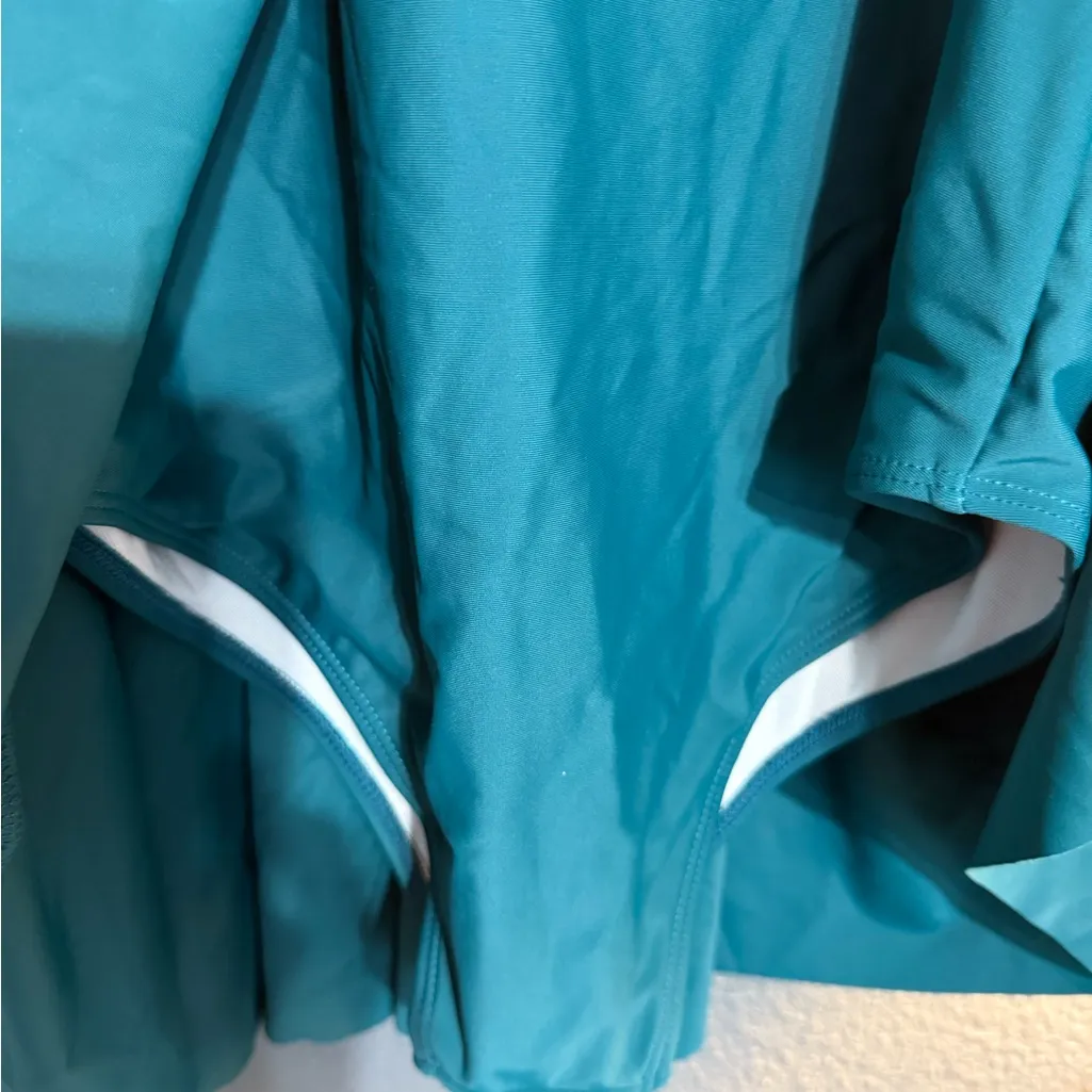 NWT BloomChic Teal Backless One Piece Swimsuit Blue Size 16 - Image 5