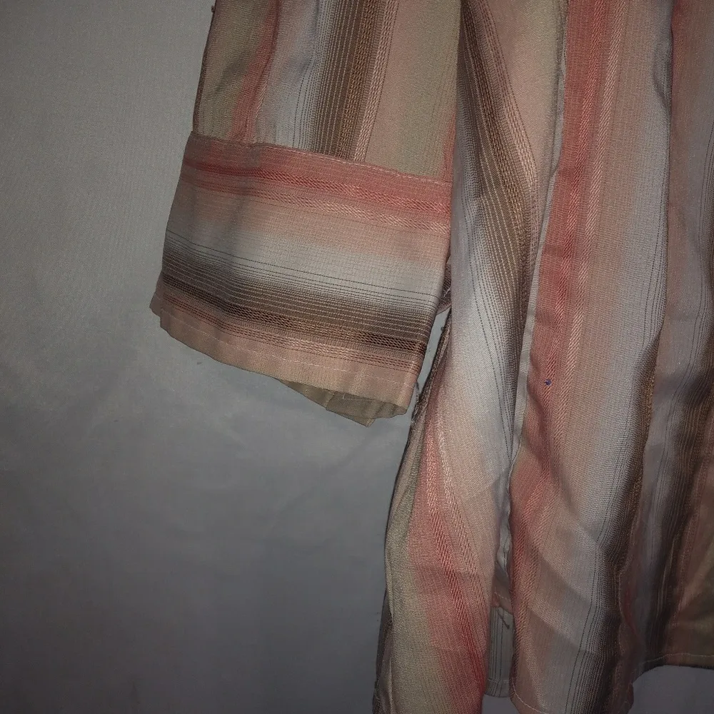 Dress Barn Orange Tan Brown Button Top 24 … - Image 2