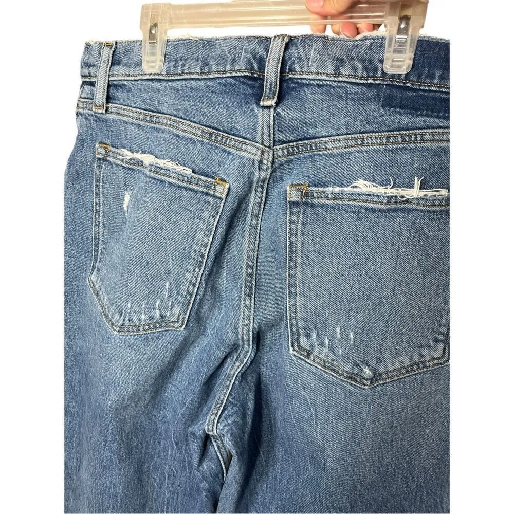 Abercrombie & Fitch Curve Love Ultra High Rise‎ 90s Straight Jeans Size 32/14 - Image 9