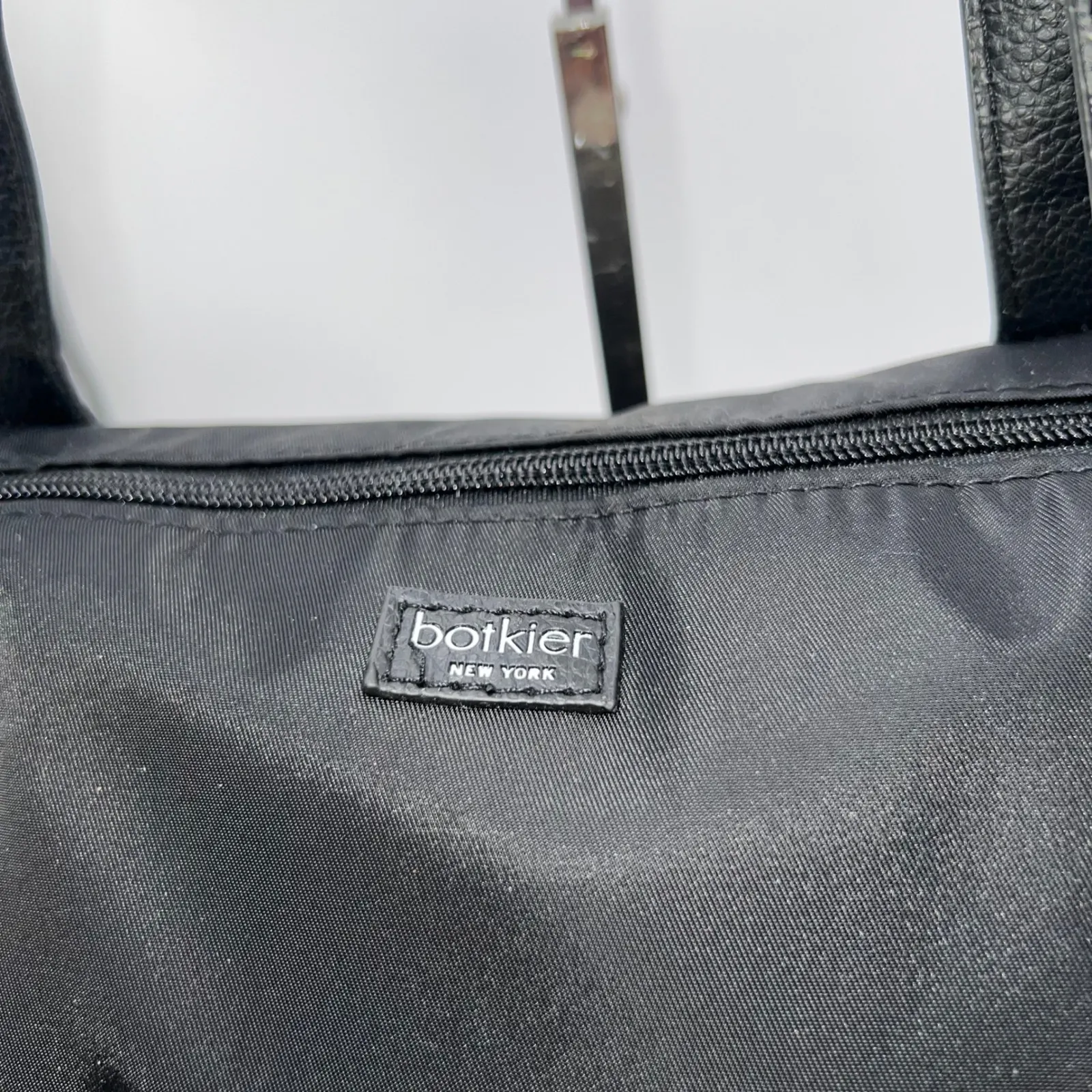 Botkier Black Nylon Leather Trim Tote Bag - Image 2