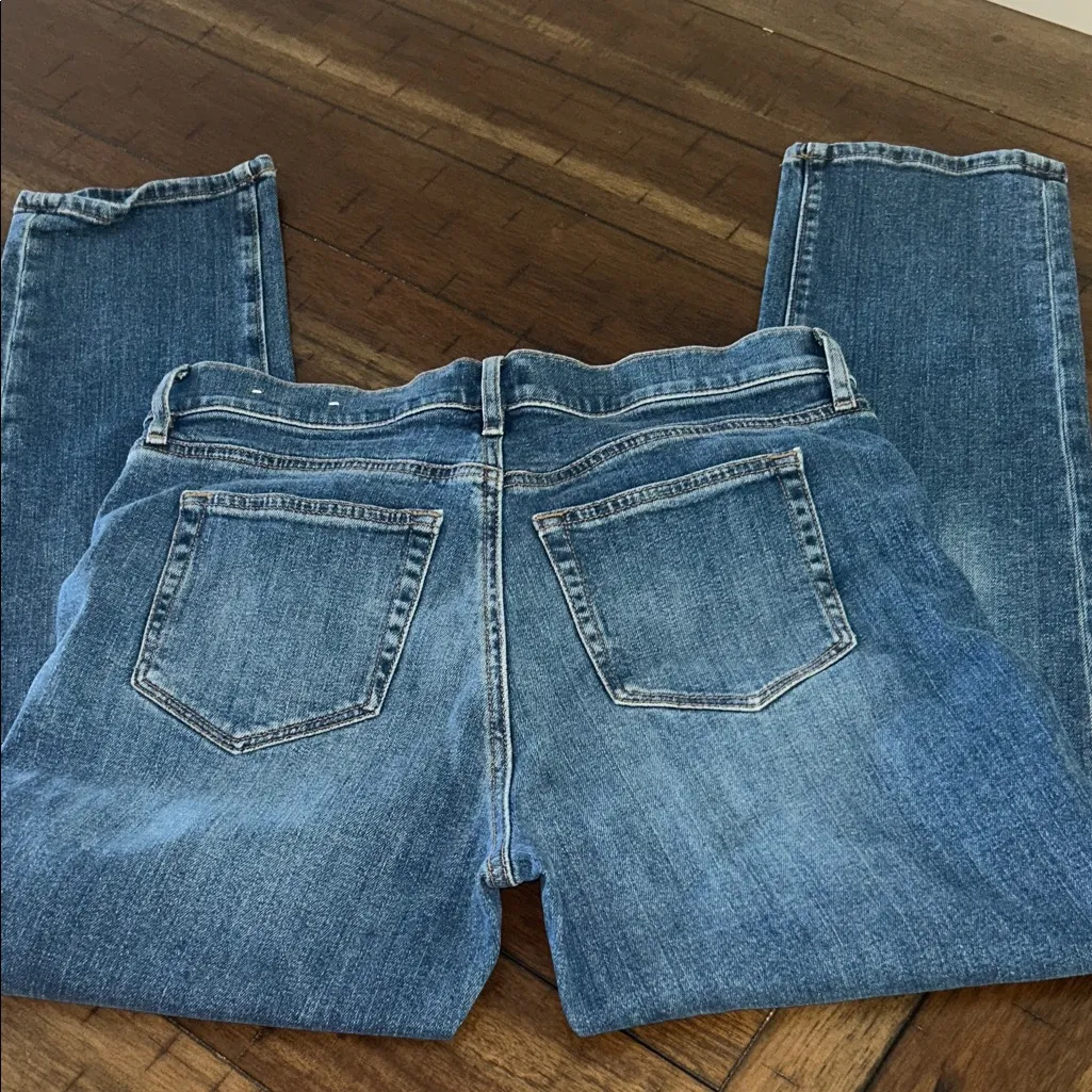 Loft  Outlet Blue Denim Jeans Size 4 EUC - Image 5