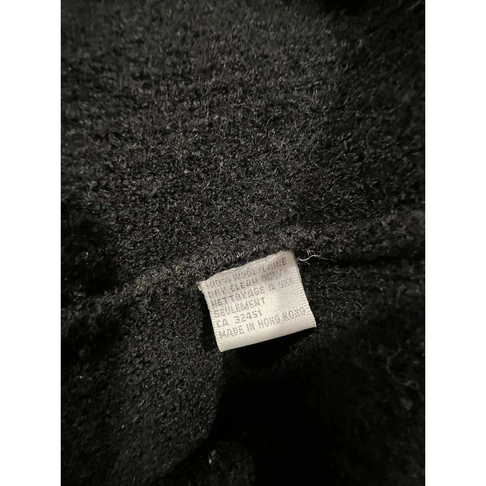 Bellessa Jacket Black 100% Wool sweater Zip Up Small - Image 4