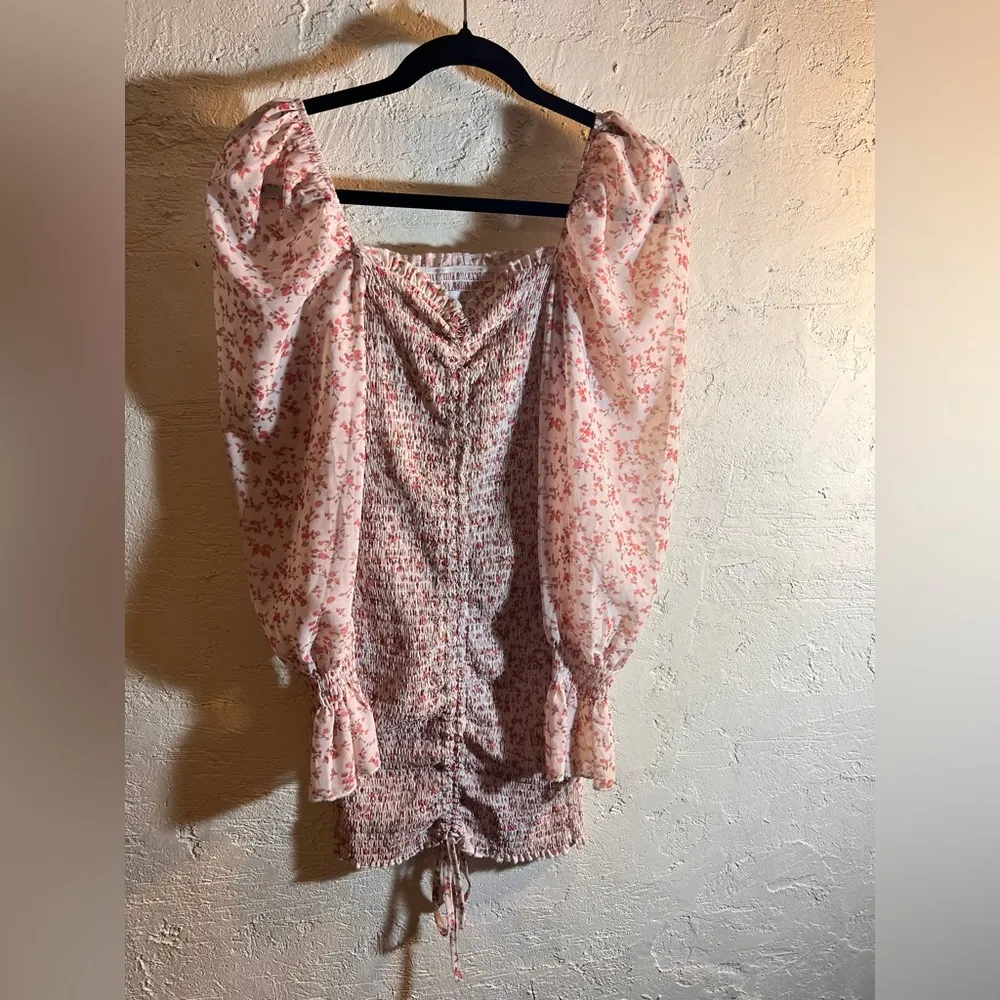 Princess Polly Pink Floral Ruched Long Sleeve Mini Dress summer party floral - Image 2