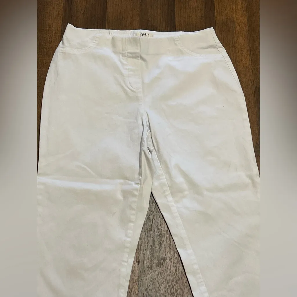 Style & Co. Classic White Pants - Image 2