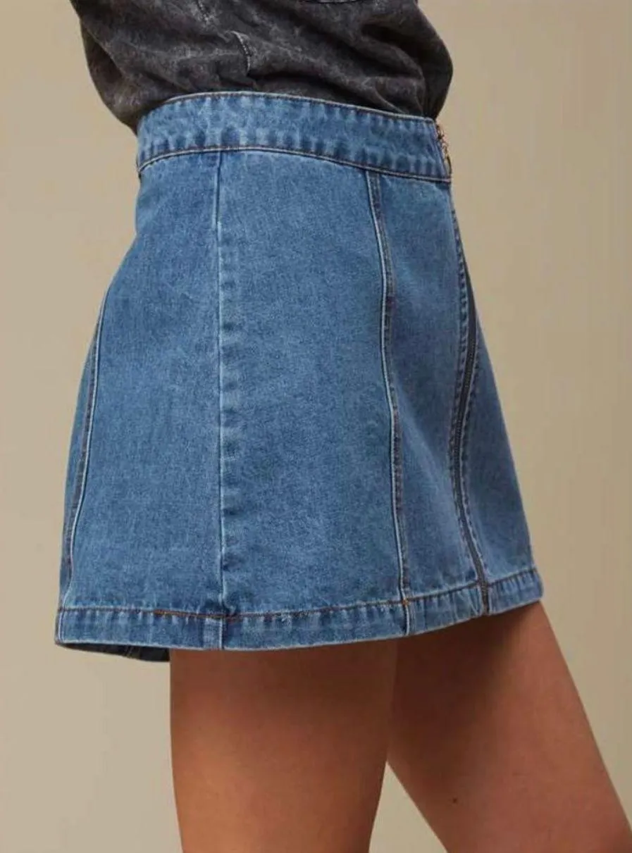 Altar’d State Moana Denim Mini Skirt Size Small - Image 2