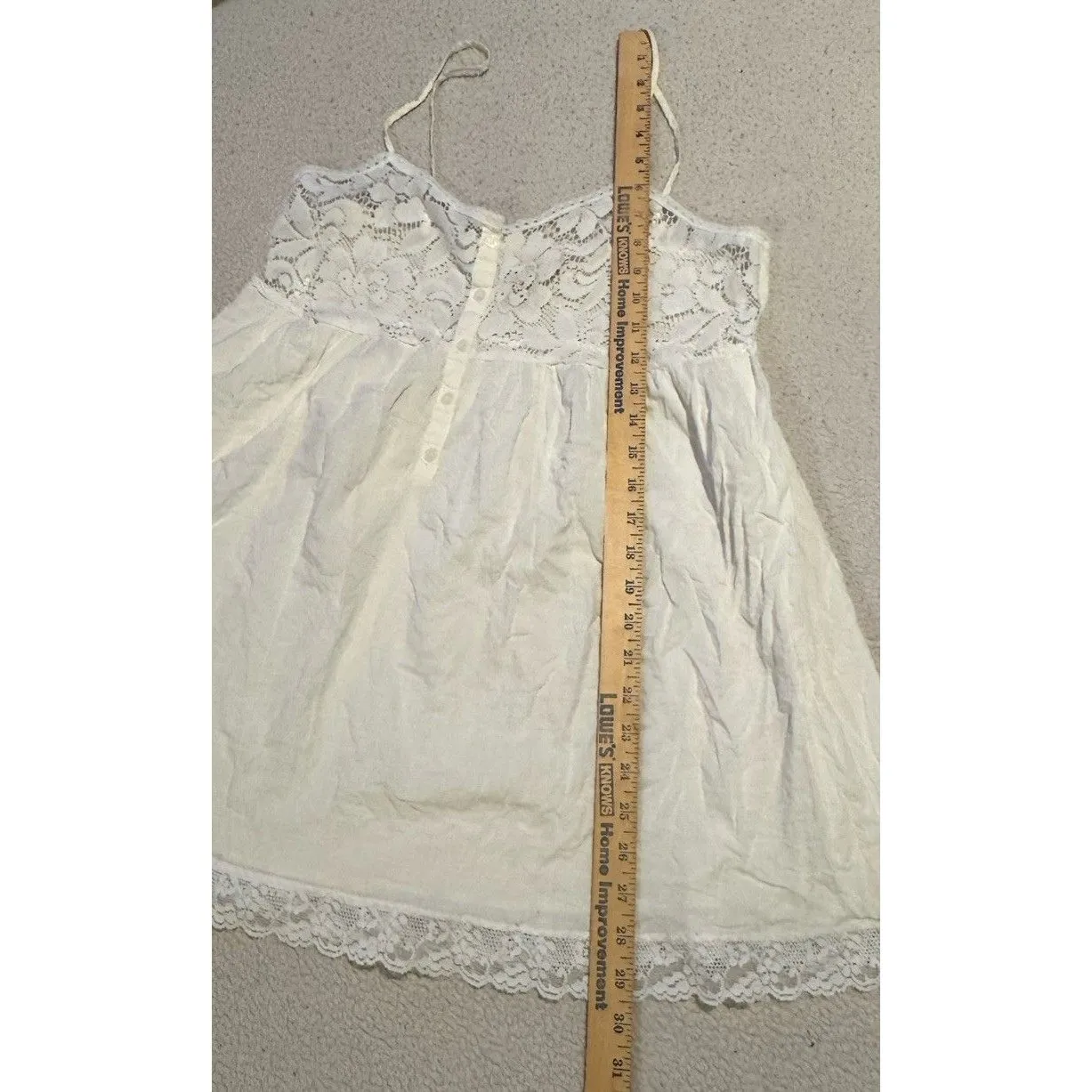 Victoria's Secret Babydoll Nightwear Dress Feminine S White Lace V-Neck Feminine - Image 6