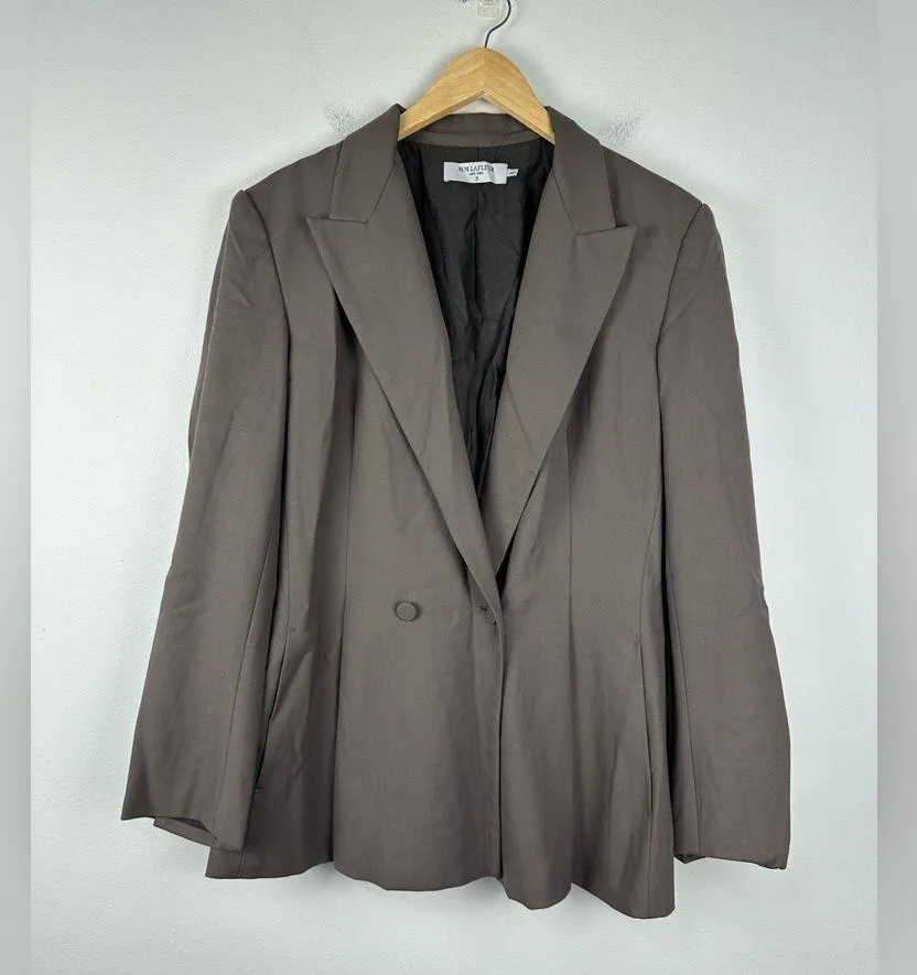 MM LaFleur Gaia Jacket Wool Blazer Sharkskin Women’s Sz 16 - Image 3