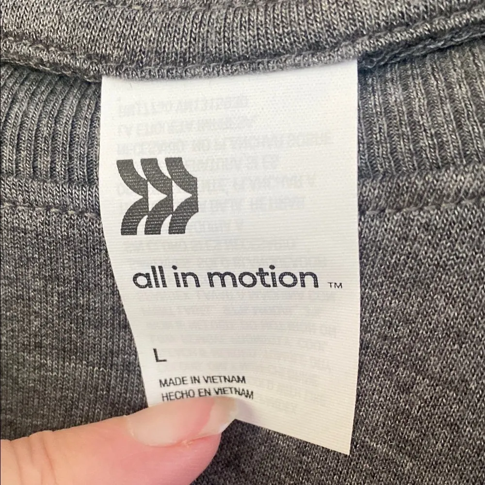 Oversized soft cotton All in Motion Heather Gray Top - Image 2