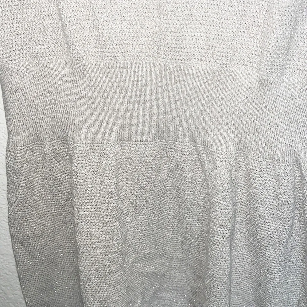 Express Short Sleeve Holiday Champagne Dress - Image 2