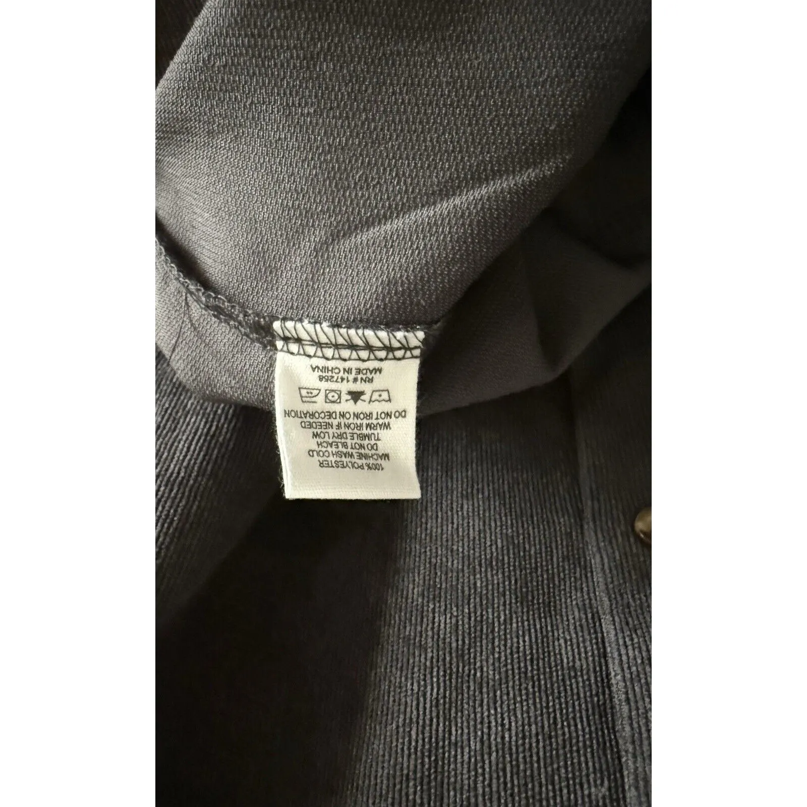 Simply Southern Size L Gray Corduroy‎ Belted Button Down Dress Boho Country Girl - Image 4