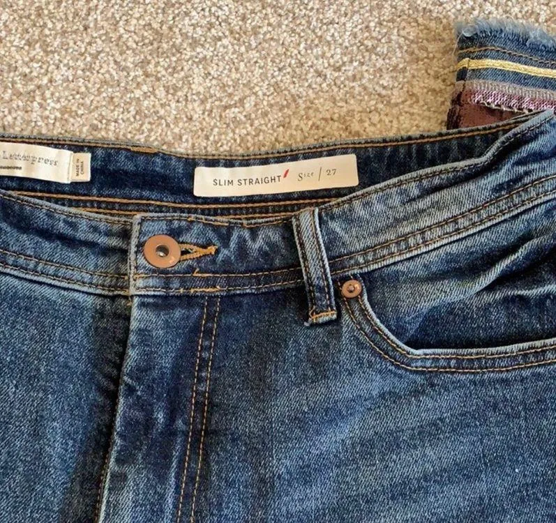 Pilcro High-Rise Embroidered Slim Straight Jeans - Image 4