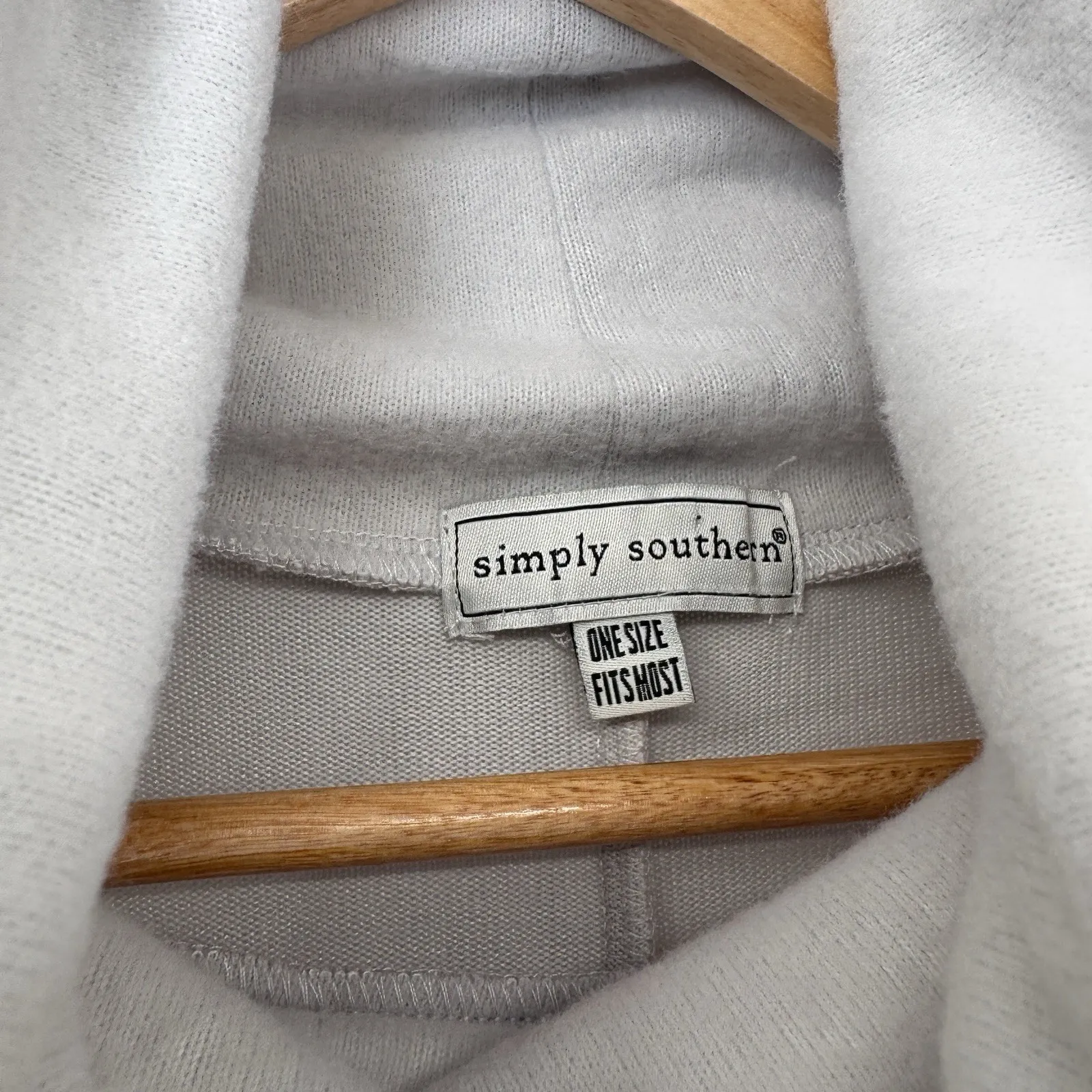 Simply Southern Turtleneck Sweater Womens One Size Gray Aztec Dolman Sleeve NEW - Image 6