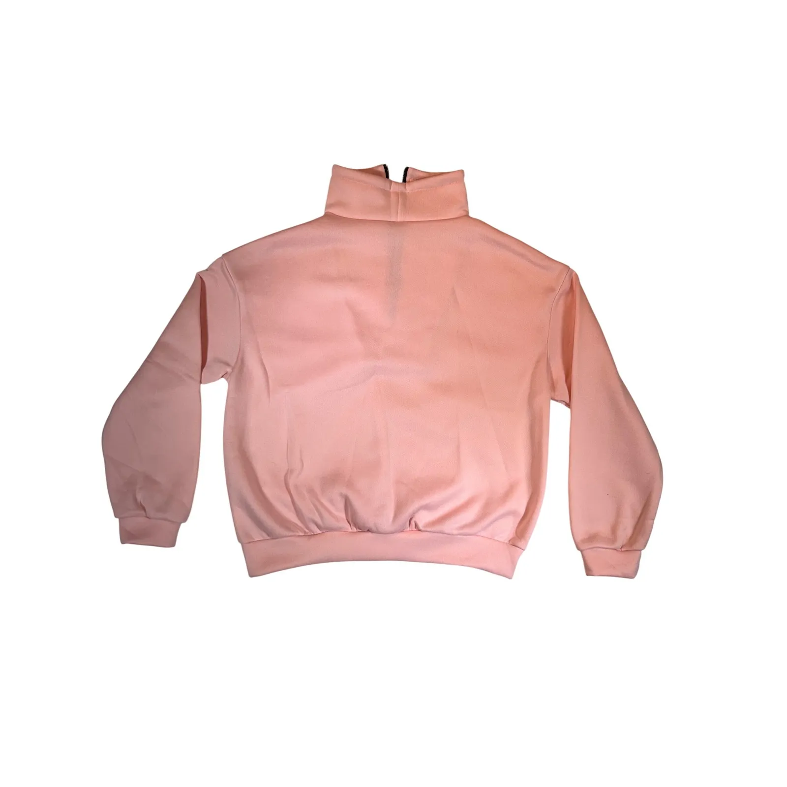 Peach Pink Fleece Quarter Zip Sweatshirt Jogger Set Women's Size L Loungewear Size L - Image 6