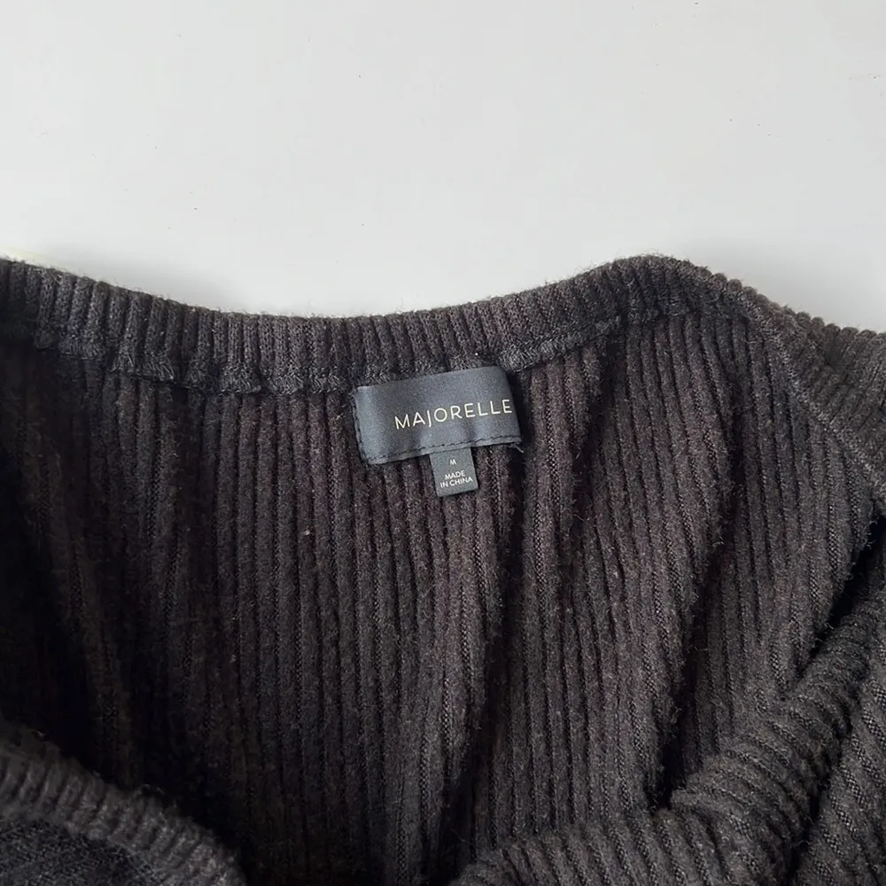 Majorelle Faye Ribbed Off Shoulder Jumpsuit in Black Size M - Image 9