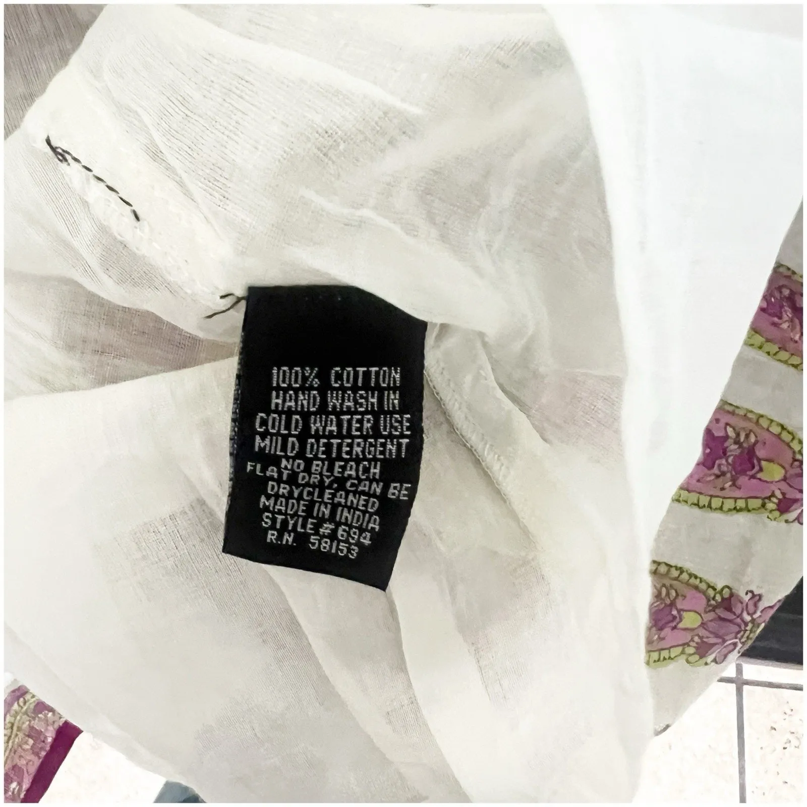 Anthropologie Chaudry Raga Madi Dress Floral Spring Print Beaded Medium Purple - Image 13