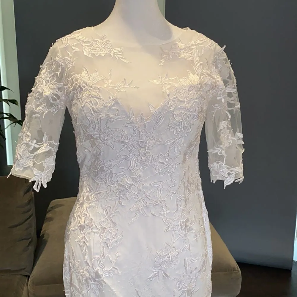 Women’s White Wedding Dress Size S - Image 2