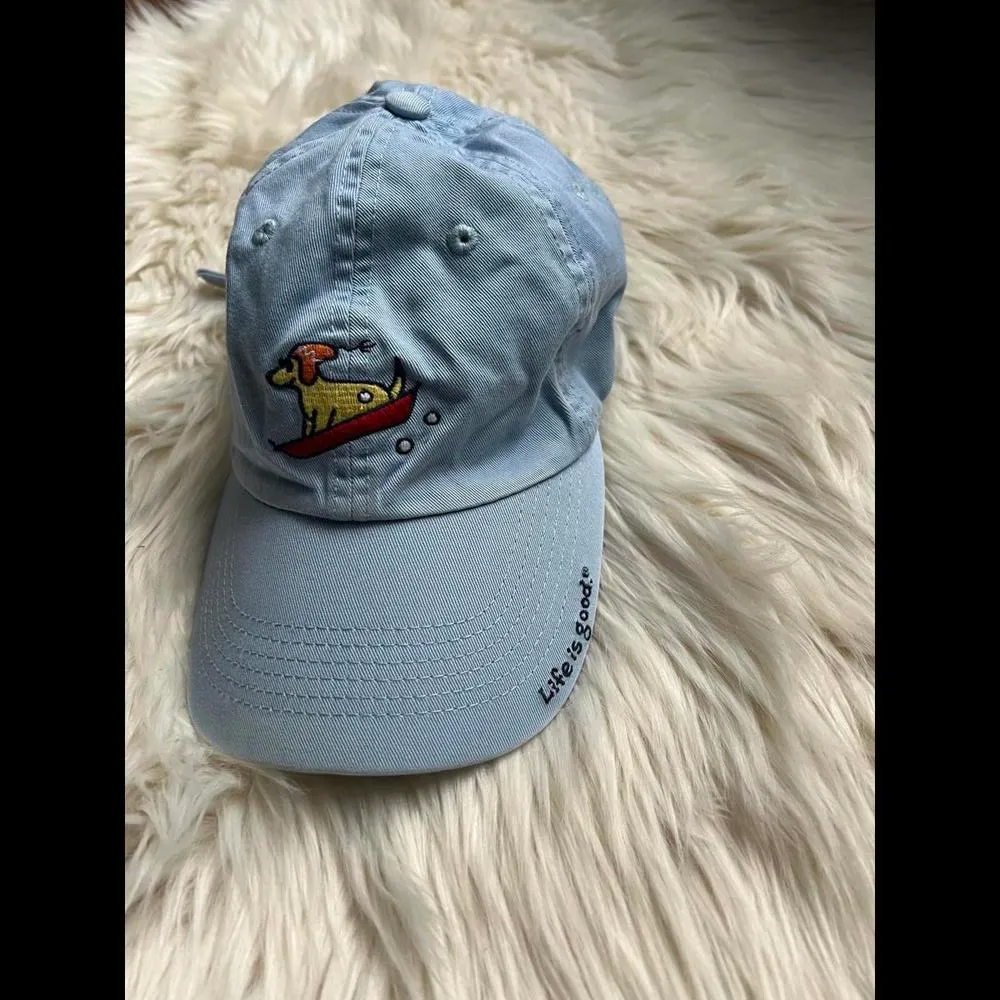 Life is Good Blue Dog Embroidered Cap - Image 2