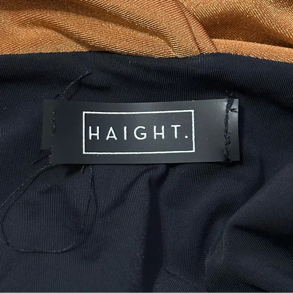 Haight. Women’s Sz M Bronze Black Deep Plunge V One Piece Swimsuit Bathing Suit Gold Size M - Image 4