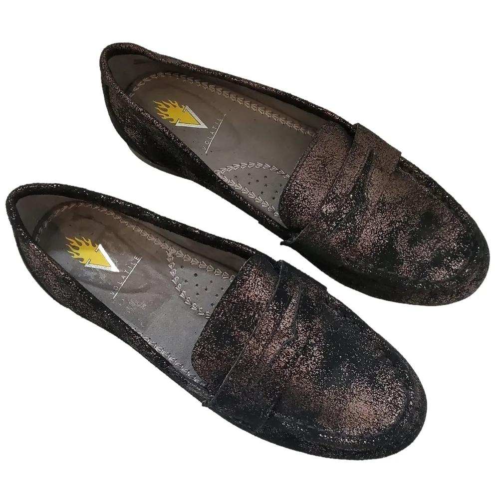Volatile Lucienne Loafer Black Brown Shimmer 7 - Image 2
