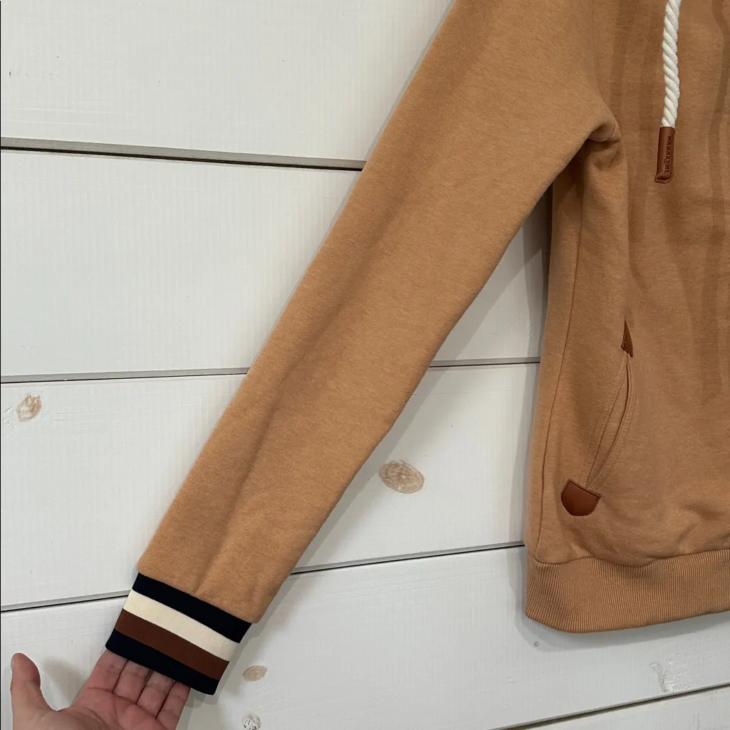 Wanakome Serita Hooded Sweatshirt Hazelnut Small - Image 7