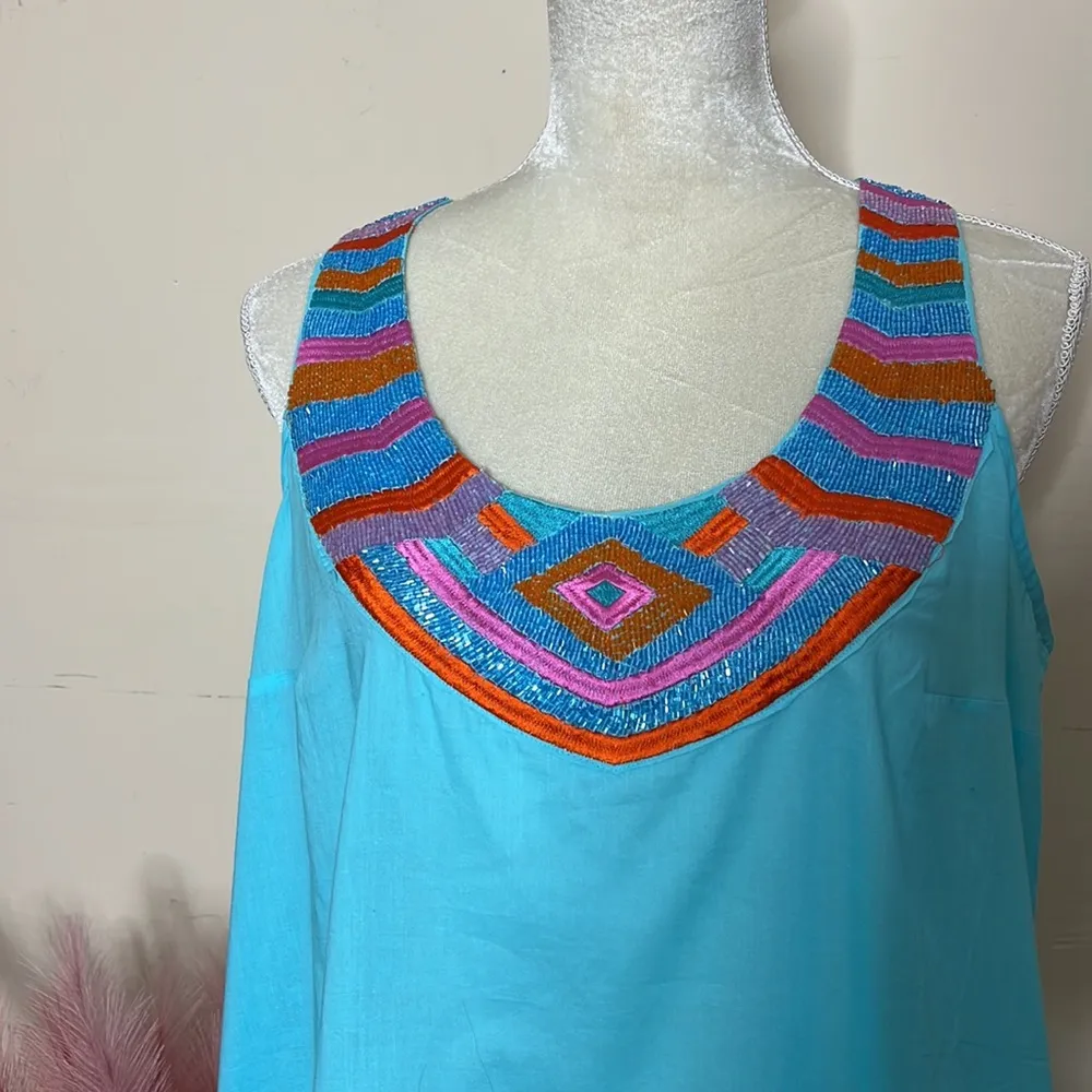 nwt // mudpie embroidered beaded tunic daphne swim coverup - Image 32