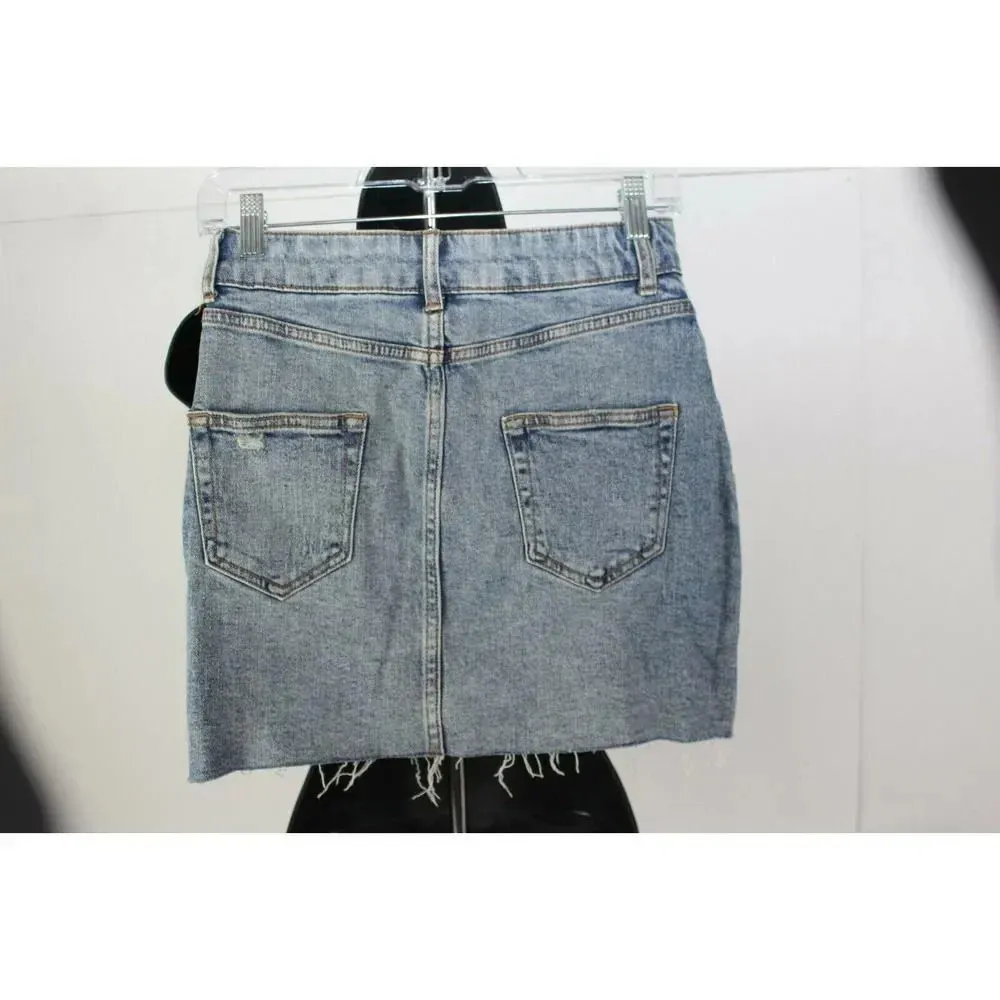 Wild Fable High Rise Denim Mini Skirt Medium Blue Size 00 Women's - Image 2