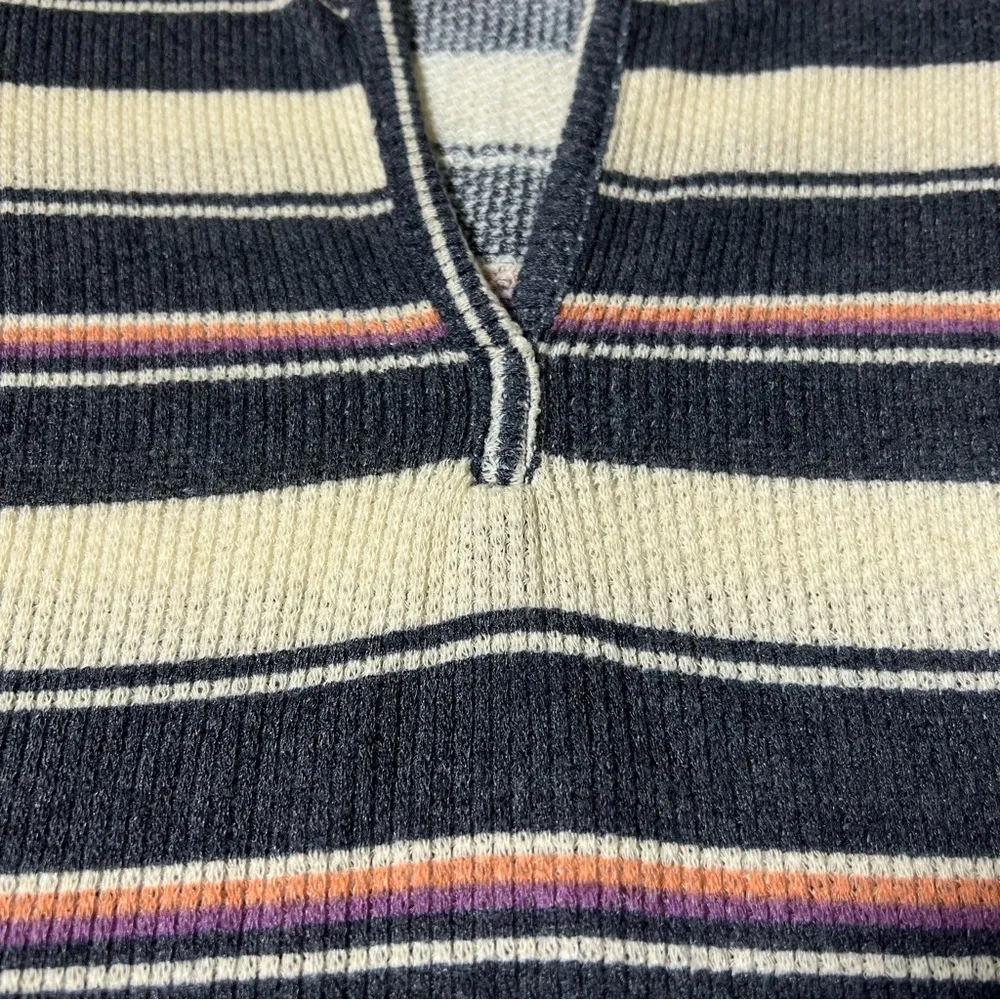 Urban Outfitters Out From Under Striped Knit Henley Top - Image 5