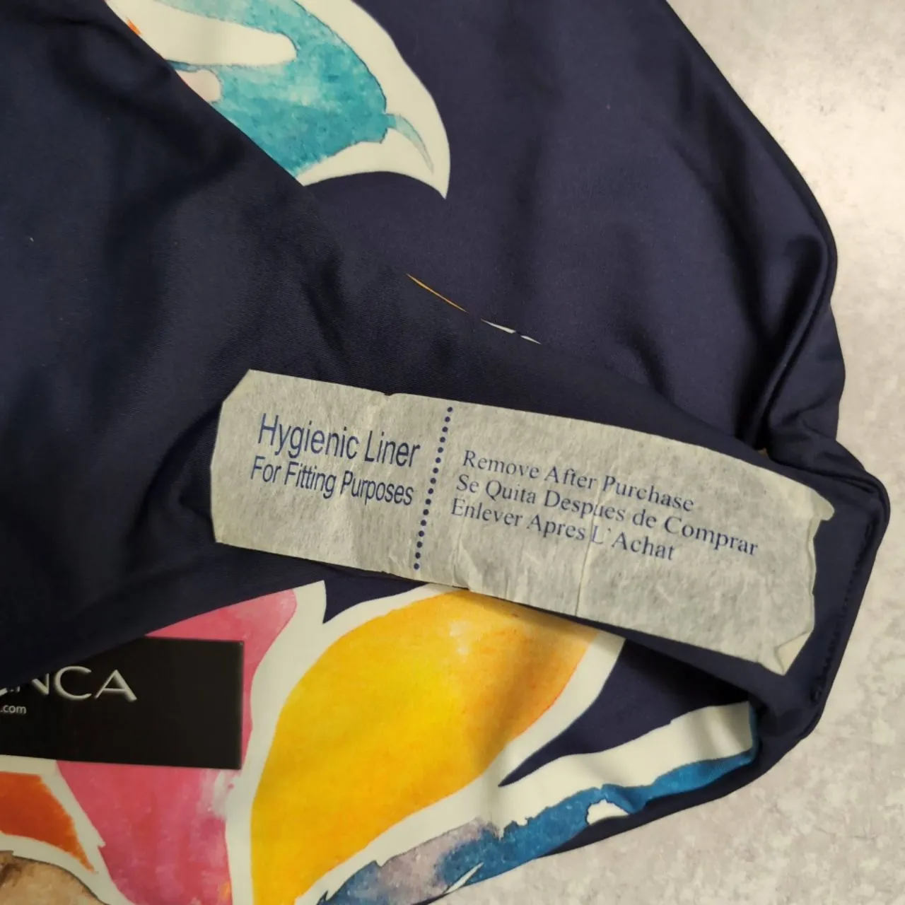 NWT La Blanca Navy Floral Reversible Hipster Bikini Swim Bottom 14 - Image 7