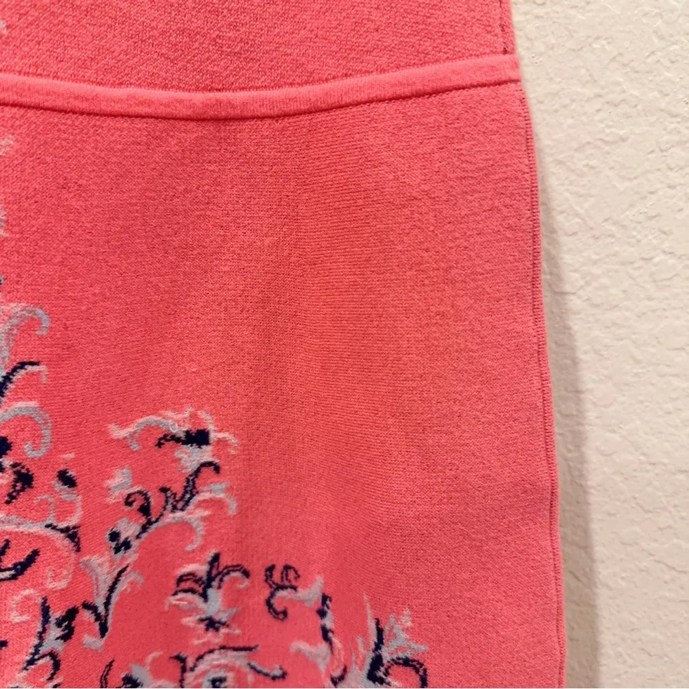 BCBGMaxazria Pink Floral Sleeveless Knit Bodycon Mini Dress Size M Pre-Owned - Image 10