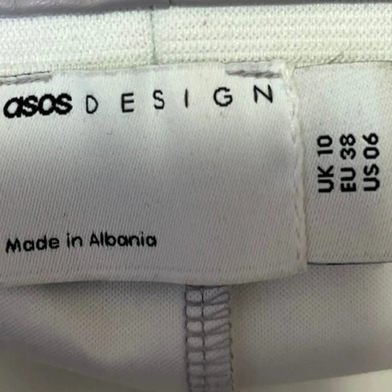 ASOS Women's Grey Faux Leather Pleated Pull On Stretch Mini Pencil Skirt Size 6 - Image 4