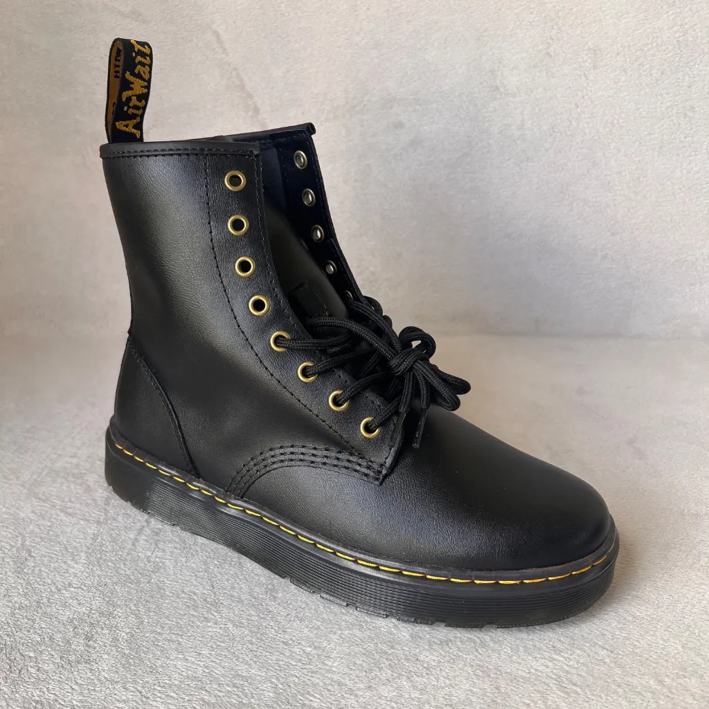 Dr Martens Boots Unisex Black Combat  Smooth Leather Lace Up Shoes Sz 10W / 9M - Image 9