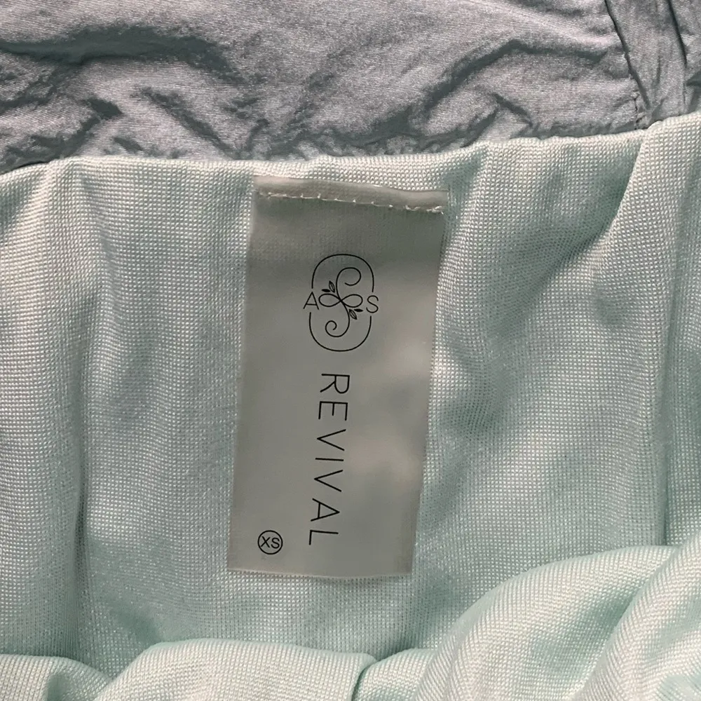 AS Revival Light Blue/Gray Active Shorts XS Gray - Image 2