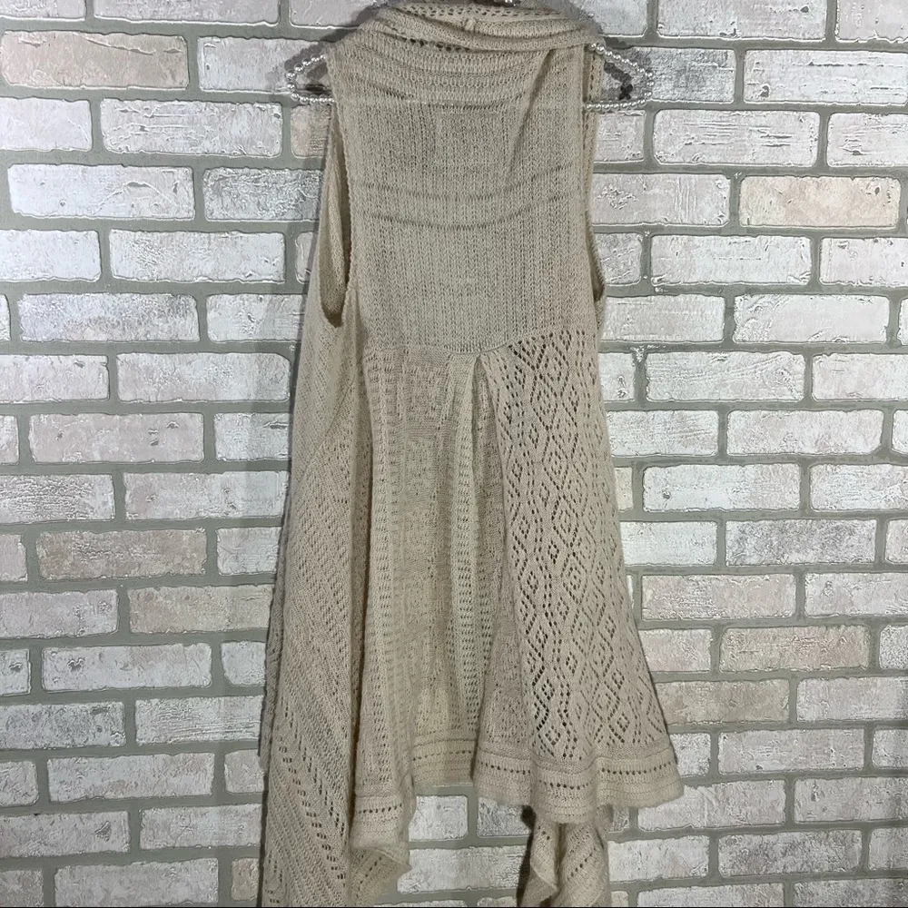 Anthropologie Angel of the North Lua Pointelle Cardigan Sweater Vest Size XS/S - Image 8