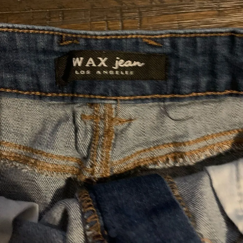 Wax Jean Denim Distressed skirt Size M - Image 11