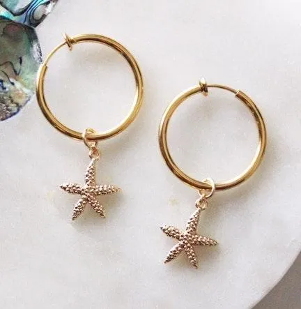 24mm Hoop With Starfish Charms - Image 3