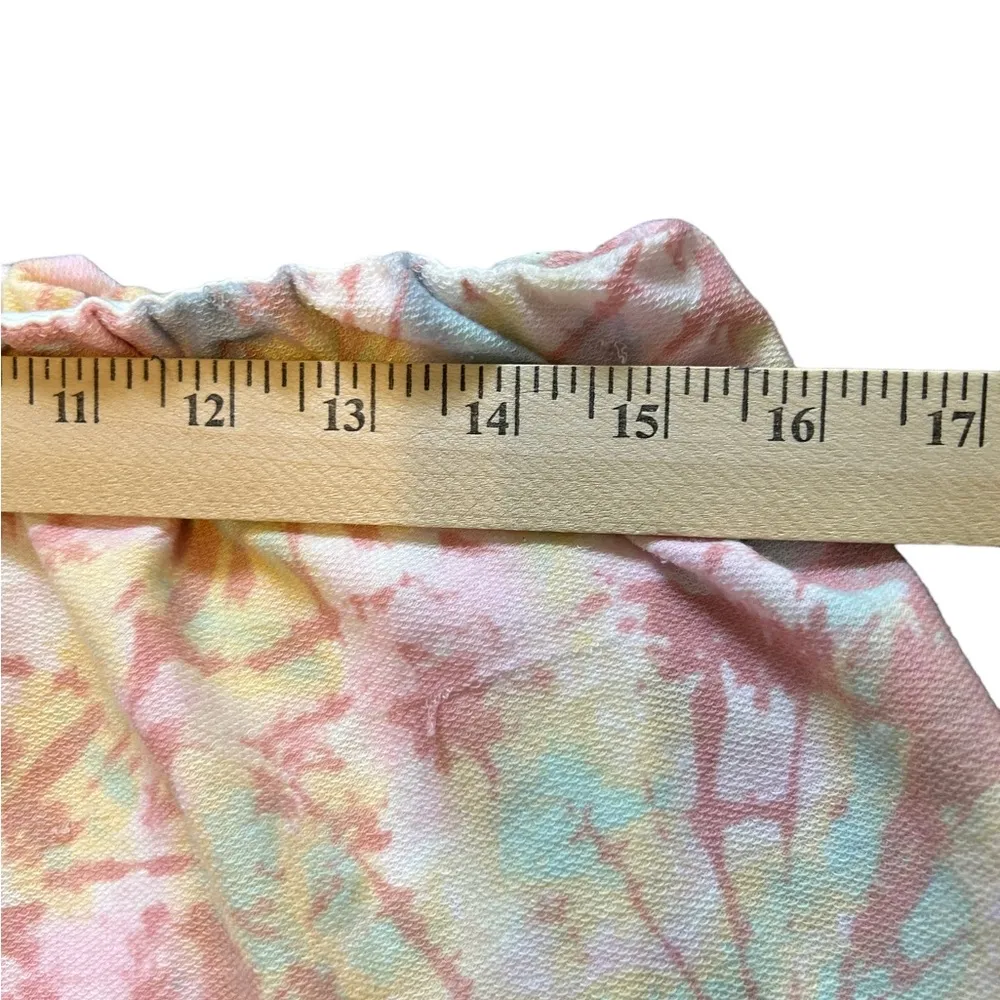 Pastel tie dye strapless wide leg romper measurements in pictures Size undefined - Image 3