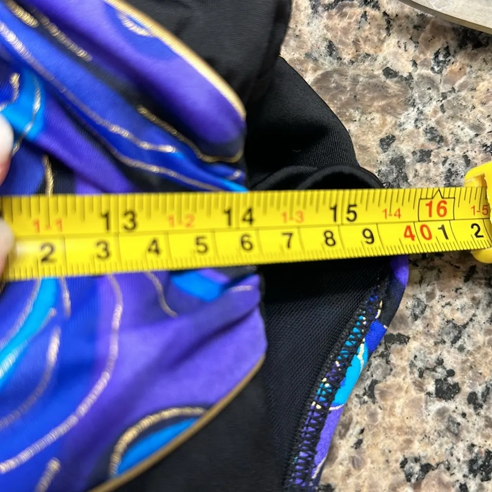 Vintage Plus Size Robby Len Purple Blue Black V - Image 11