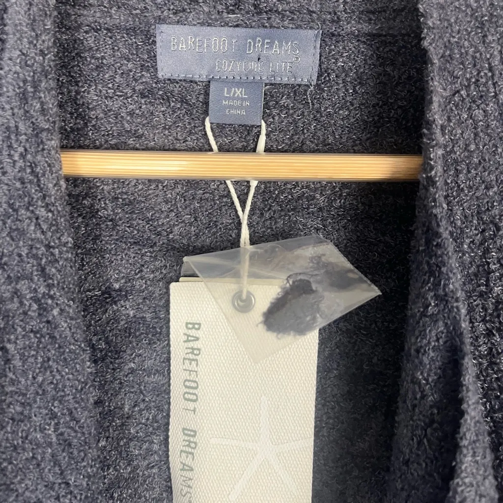 New barefoot dreams CozyChic Lite ribbed Island Wrap cardigan cosmic blue L/XL - Image 3