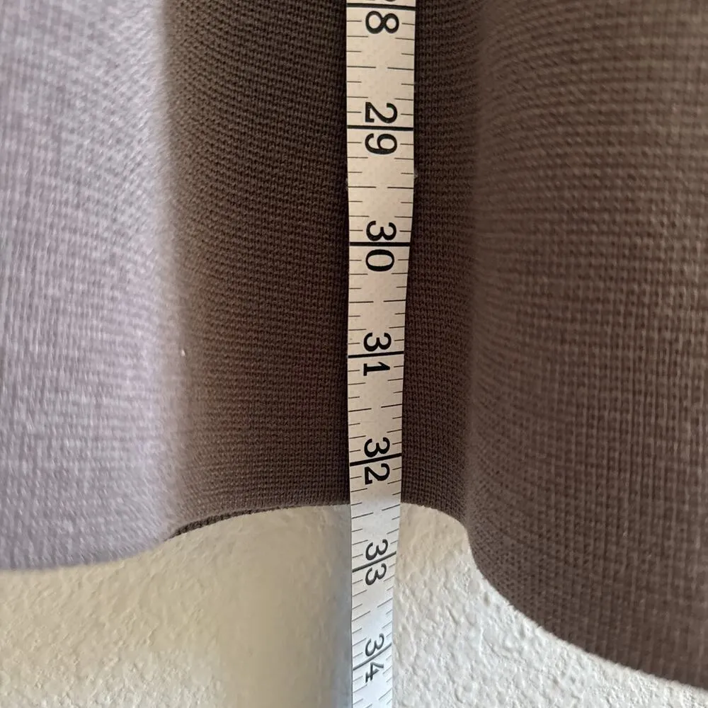 Eileen Fisher M Silk Cotton Knit Cardigan Jacket Open Front Elbow Sleeve - Image 5