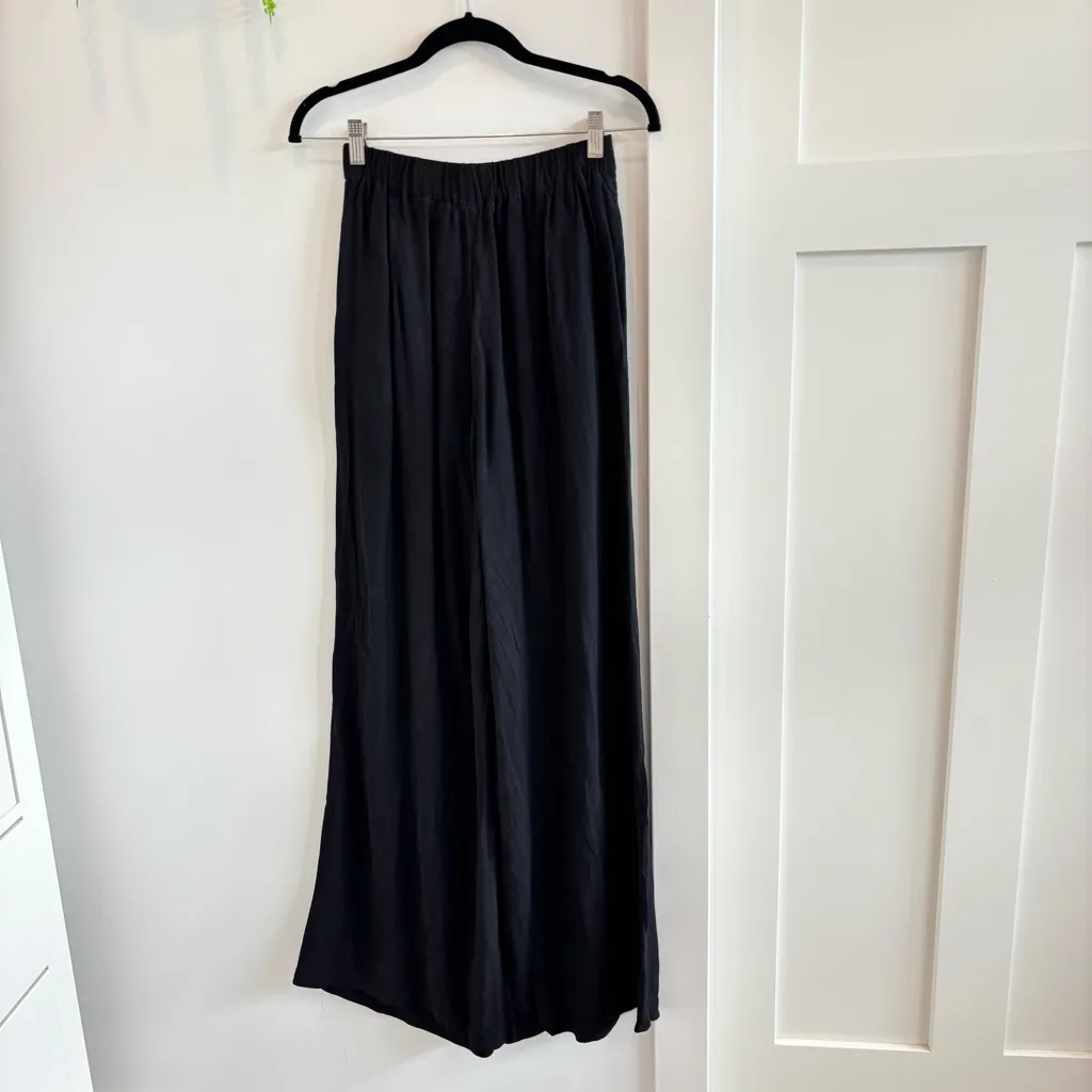 Mustard Seed Women's High Waist Wide Leg Trouser Pants Linen Blend Size Small - Image 4