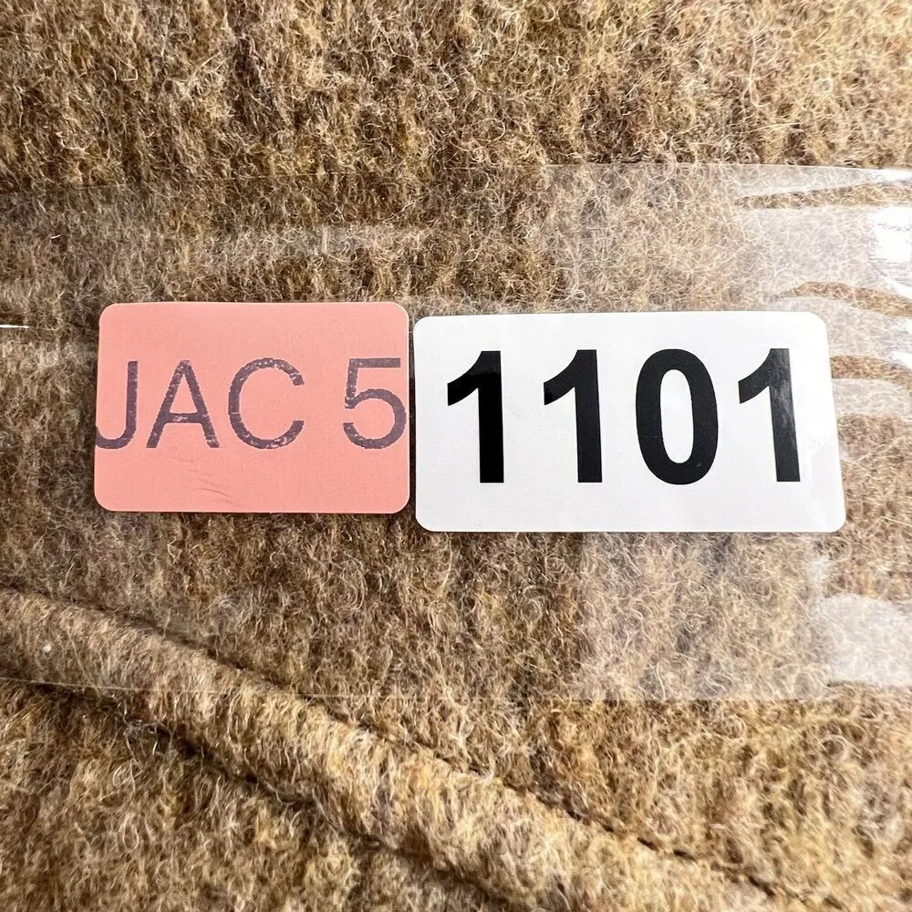 Wool Liz Claiborne western country brown Blazer cozy Jacket zip  flower  L. - Image 12