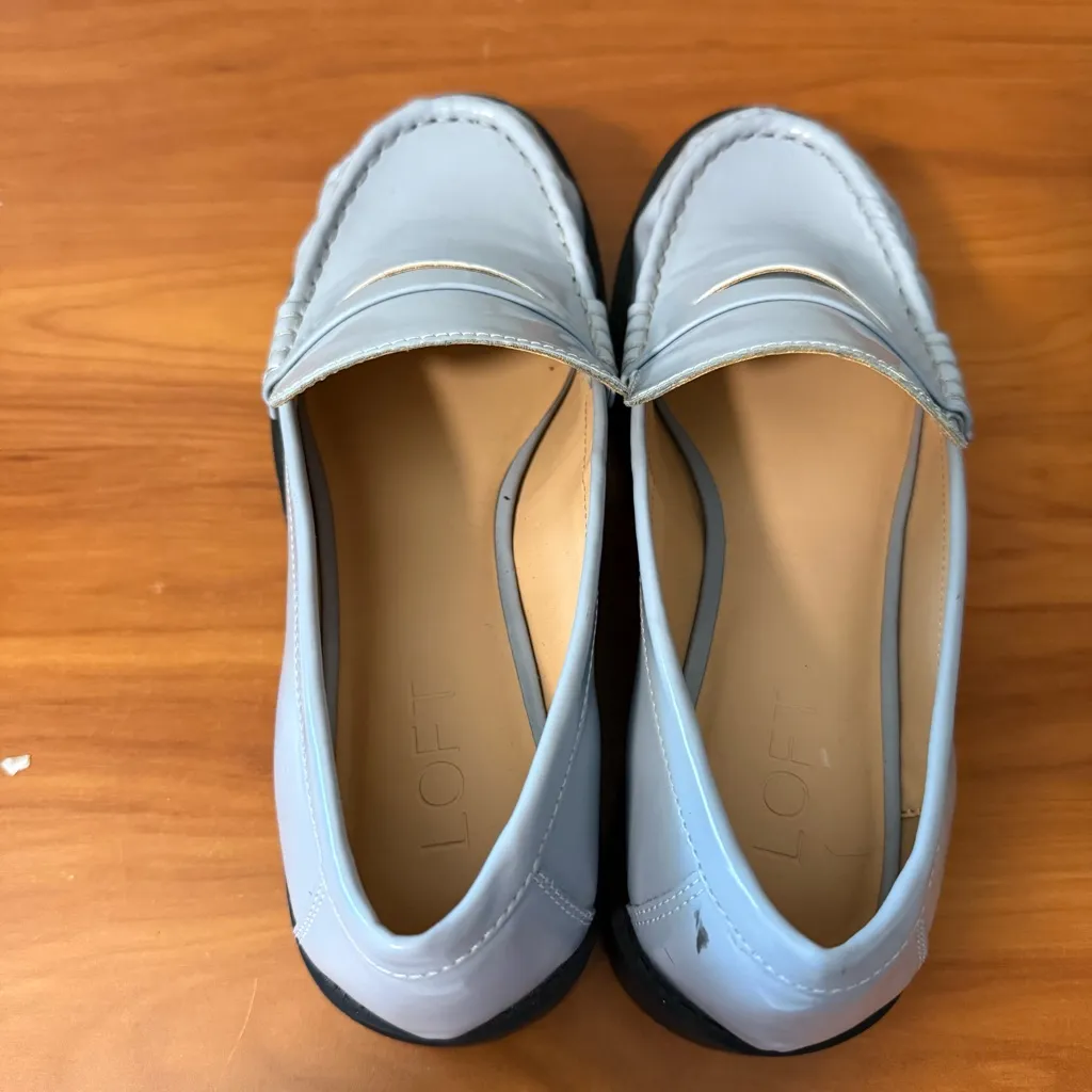 LOFT Lug Penny Loafer Powder Blue‎ Slip On Casual Business Office Career Work 7M - Image 8