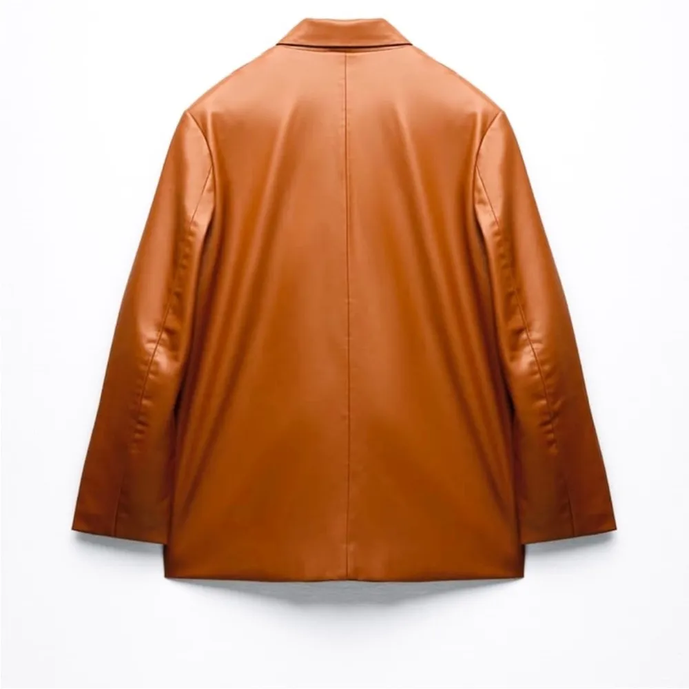 Zara faux leather oversized blazer - Image 6