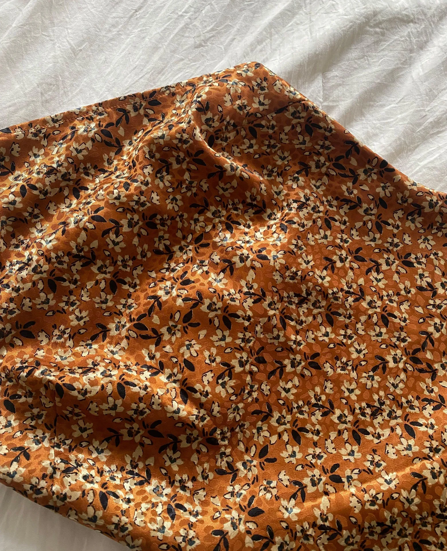 Floral Halter Copper Dress Multi - Image 3